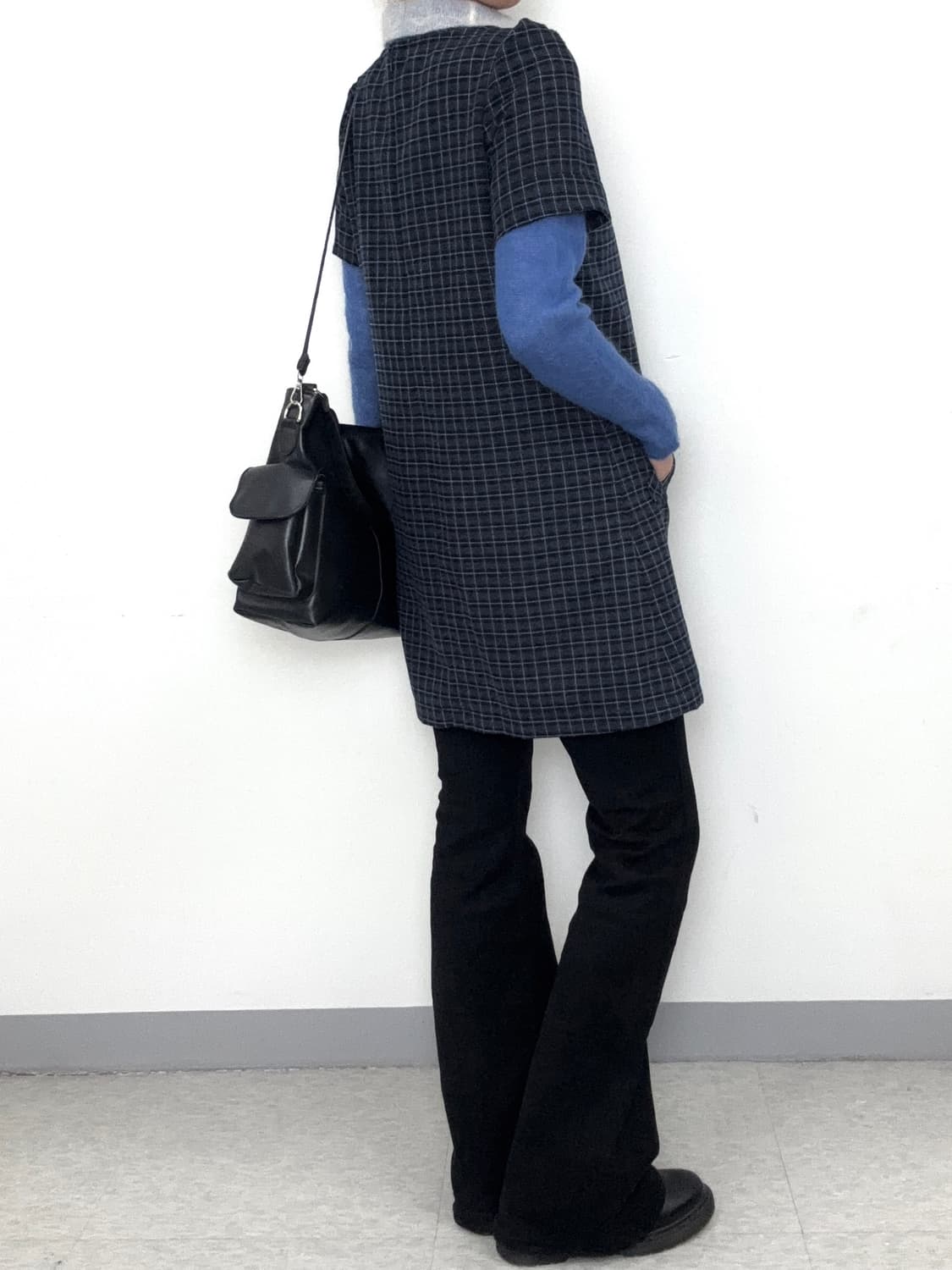 빈티지 네이비 반팔 원피스 상품이미지4