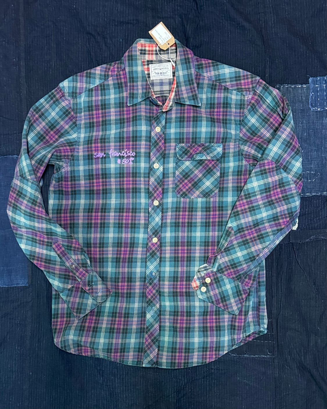 리바이스 체인스티치 플란넬 셔츠 L 상품이미지1