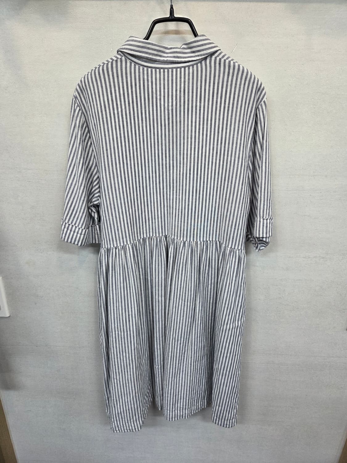 티미진스 스트라이프 린넨 카라 원피스 m 상품이미지2