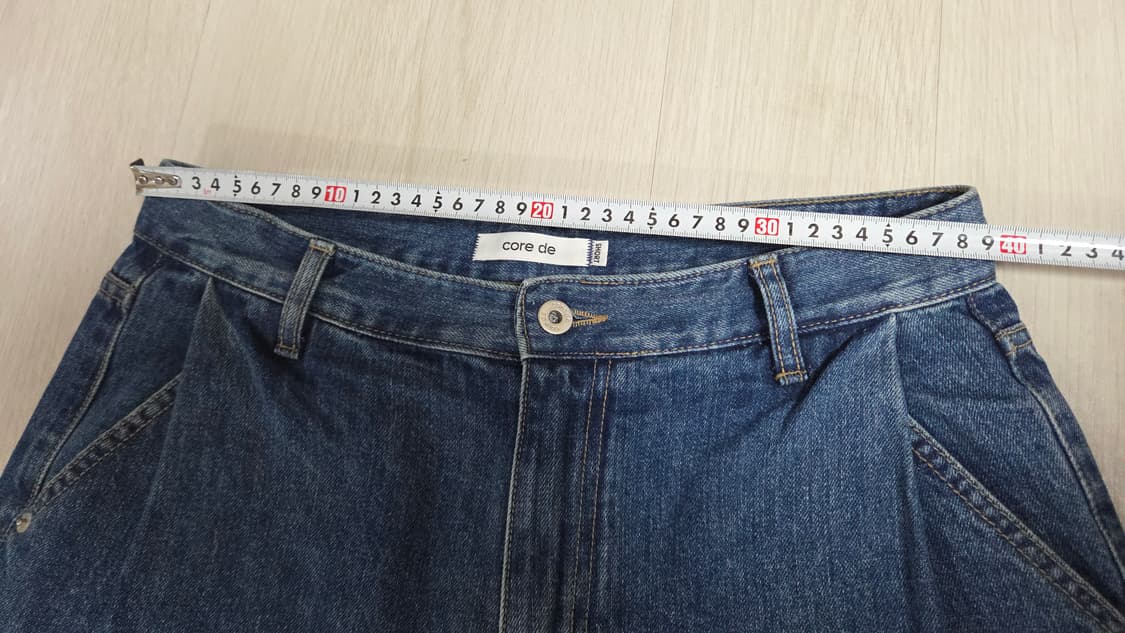 코어드 core de 핀턱 와이드 데님 팬츠  상품이미지5