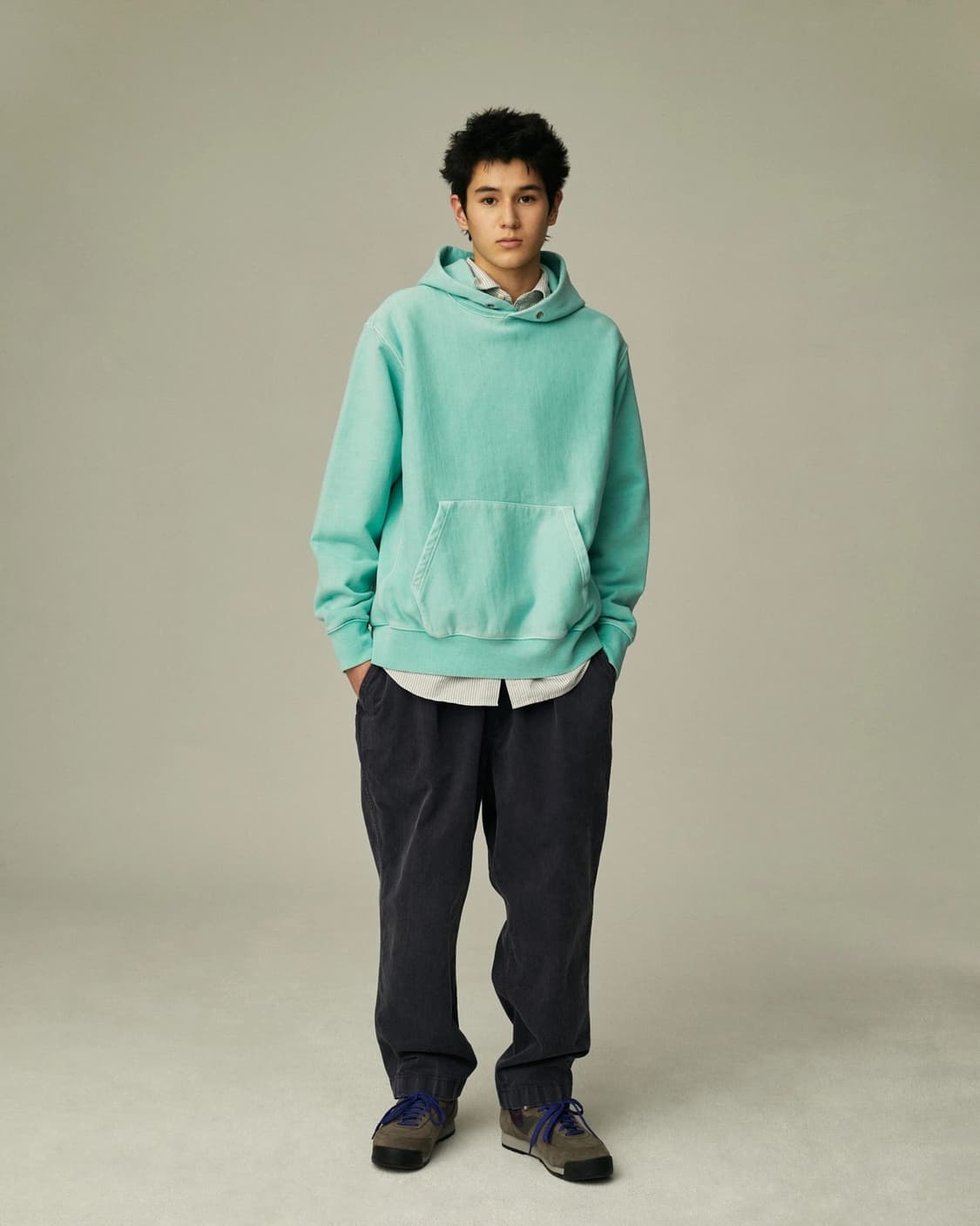 KHAKIS 카키스 오버다이드 후드티 민트 그린 2 상품이미지3