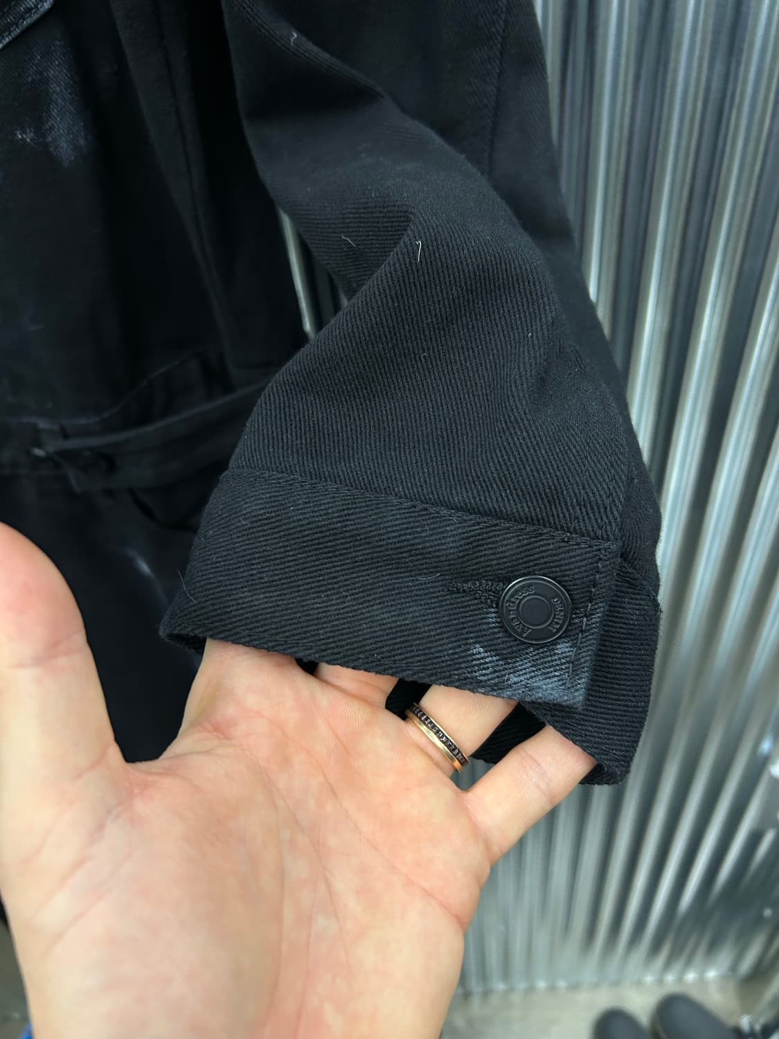 Avandress 블랙 데님 페인팅 워크웨어 점프수트 상품이미지7