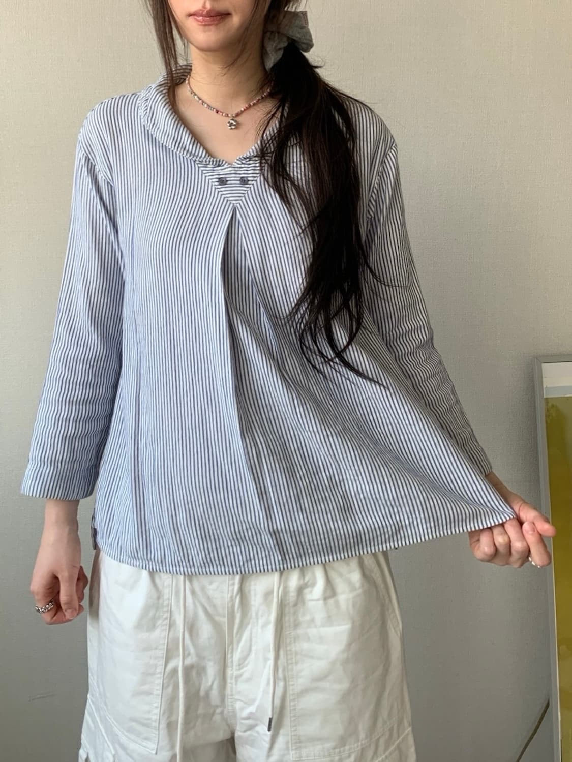 blue.. tunic blouse 상품이미지5