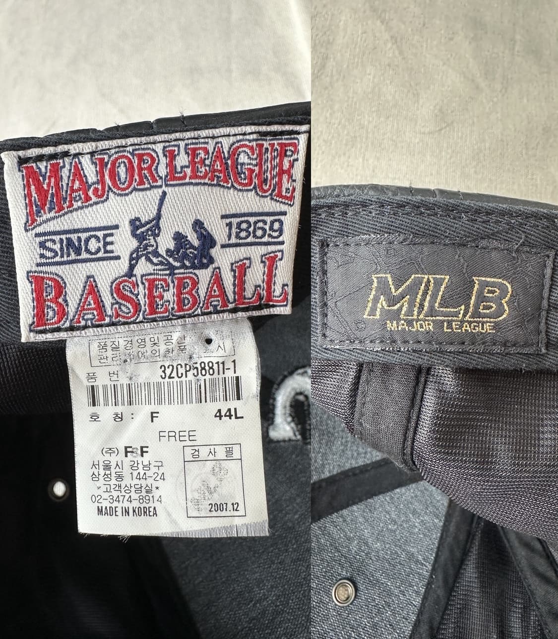 시카고 화이트삭스 소가죽 카우레더 볼캡 블랙 MLB 상품이미지8