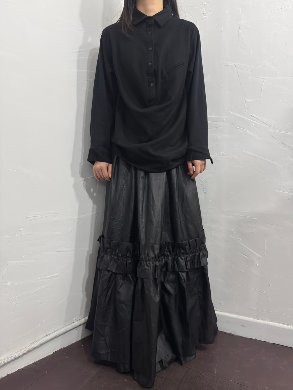 frill detail maxi skirt 상품이미지2