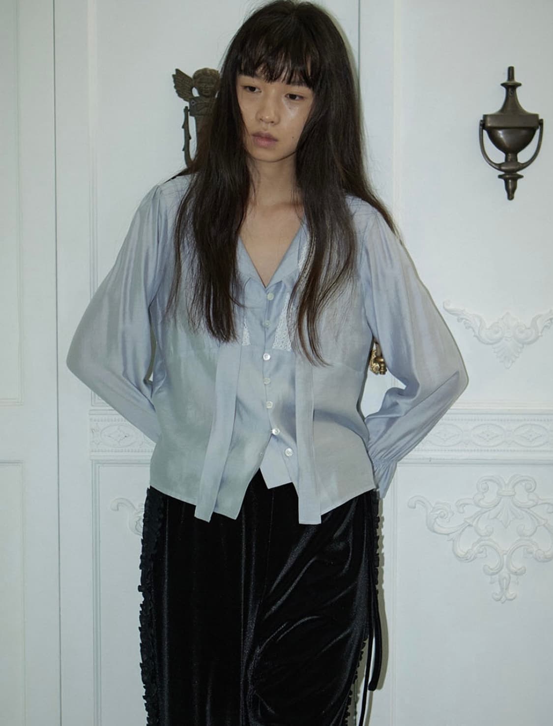 호쿠스포쿠스 kate tie blouse 상품이미지2