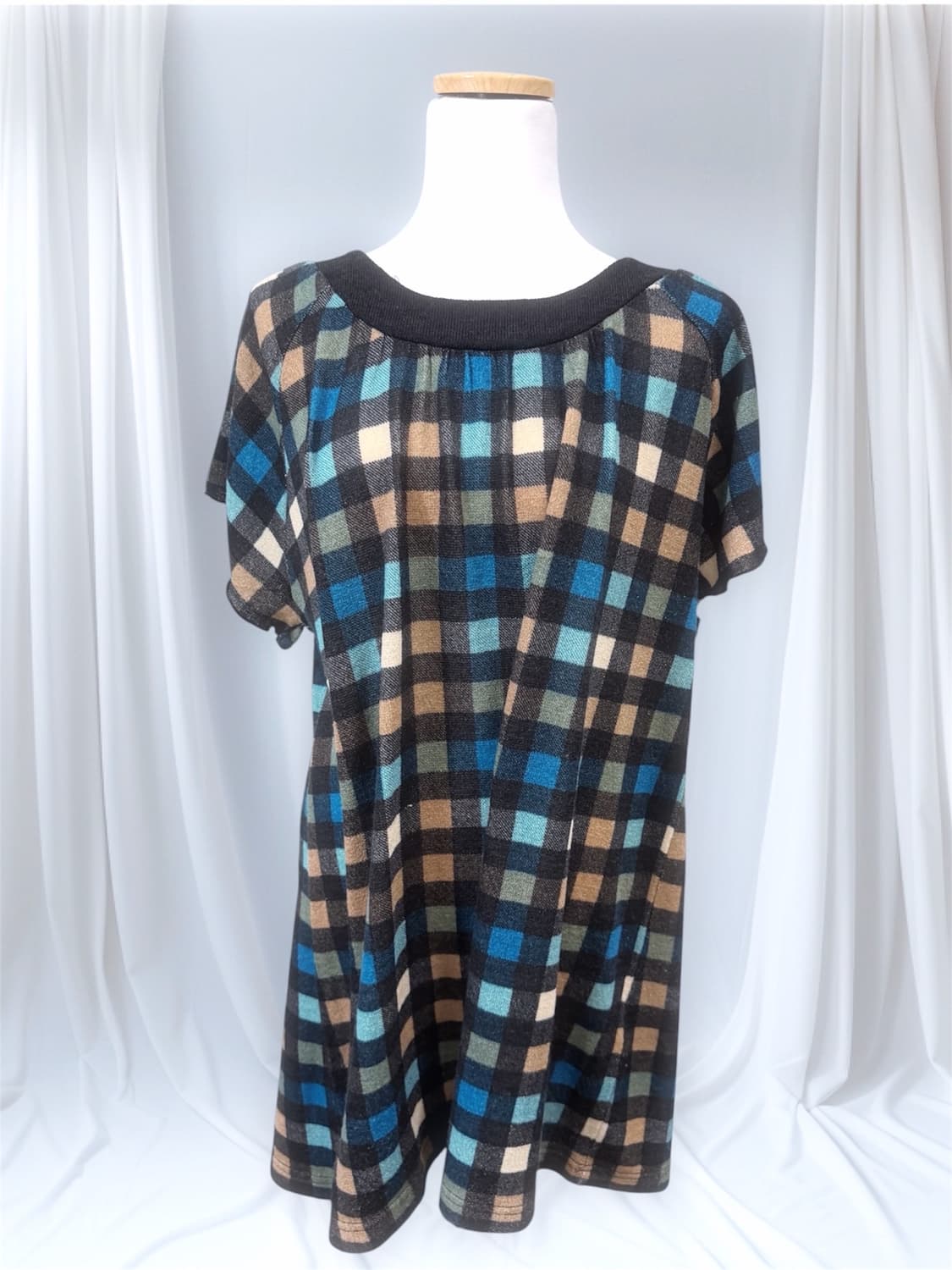 빈티지 모리걸 체크 프릴 원피스 상품이미지1