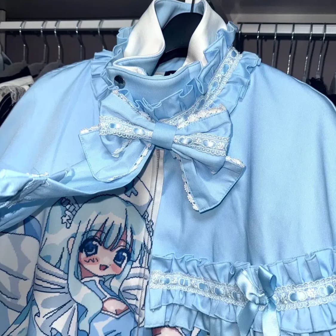 BODYLINE 바디라인 프릴 레이스 케이프 망토 상품이미지3