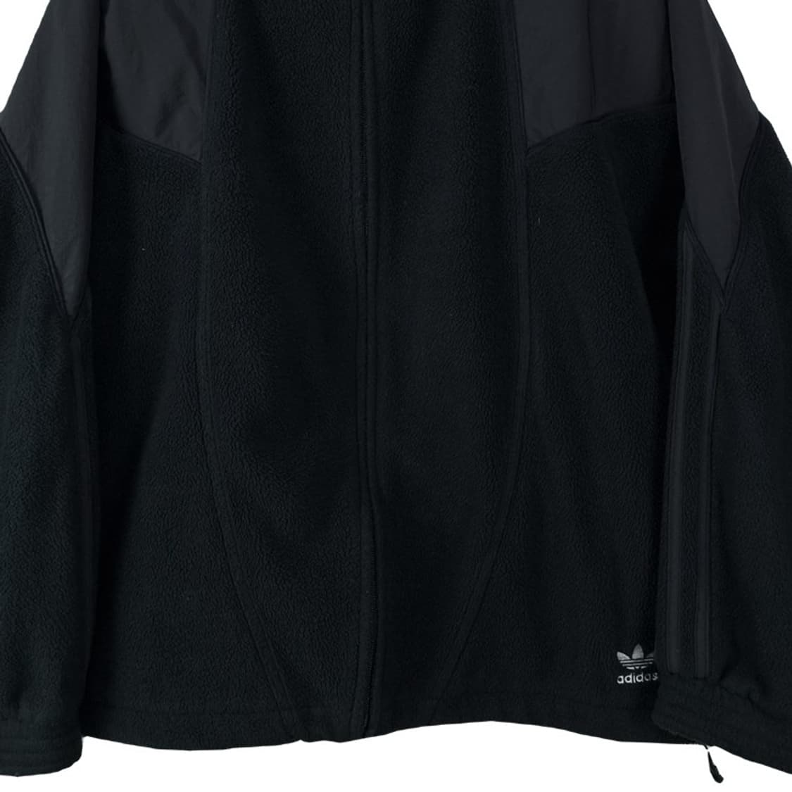 [아디다스] 불꽃 로고 쉐르파 오버핏 뽀글이 집업 자켓 블랙 M18284 상품이미지5