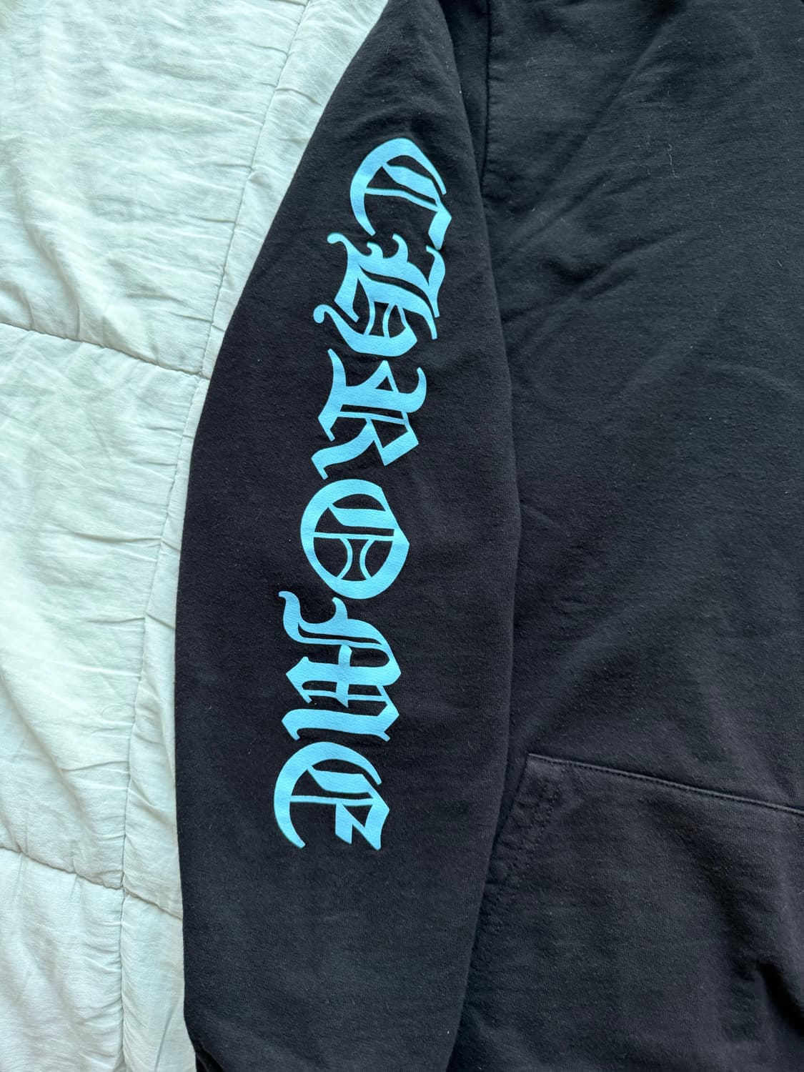 [XL] 크롬하츠 스크롤 로고 후드 하늘색 레터링 상품이미지4