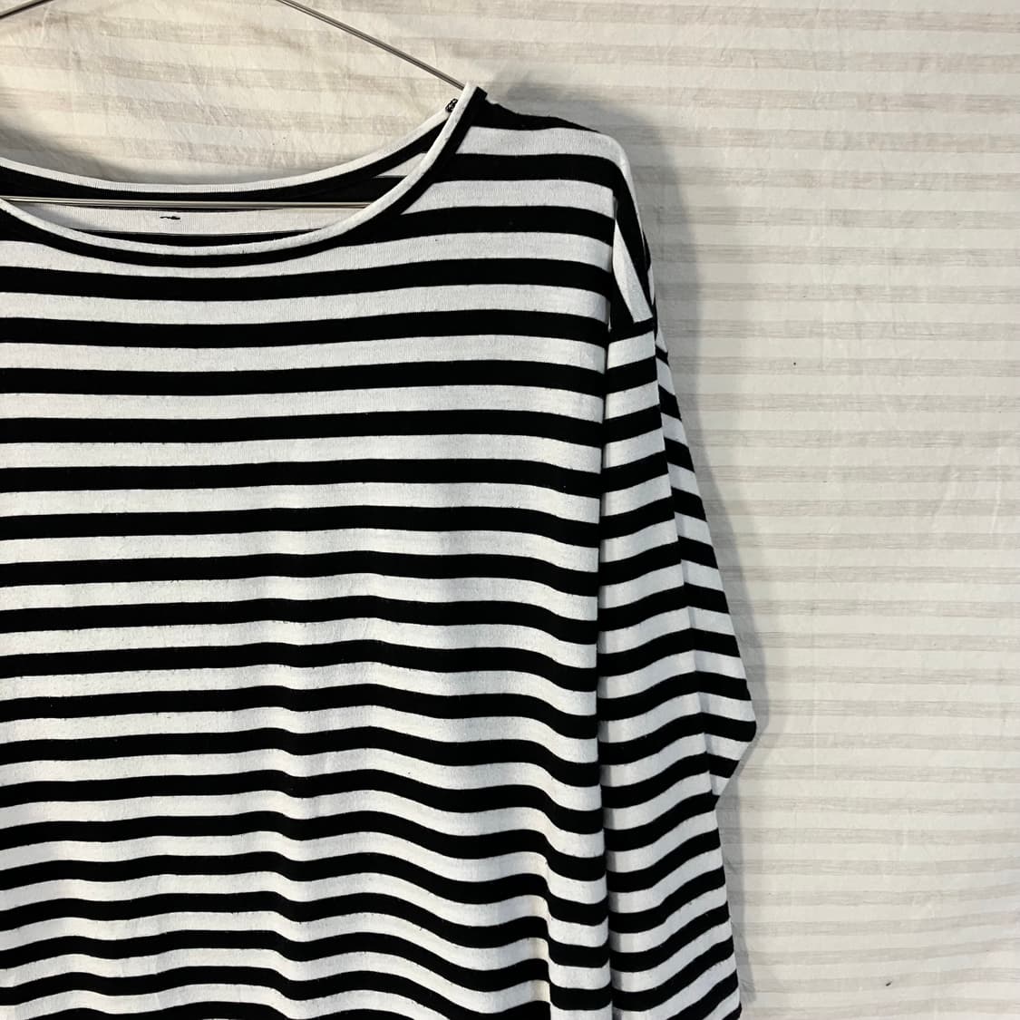 빈티지 블랙 스트라이프 원피스 티 998 y2k 스트릿 갸루 펑키 일본빈 상품이미지2