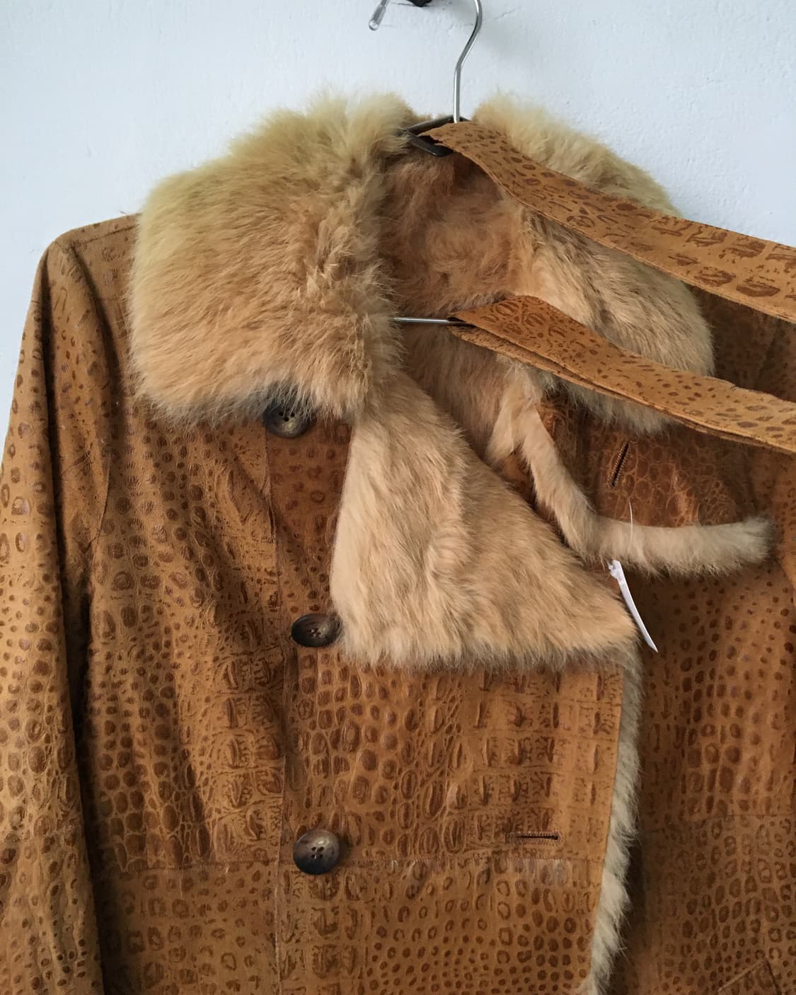 Animal pattern belted coat 상품이미지5