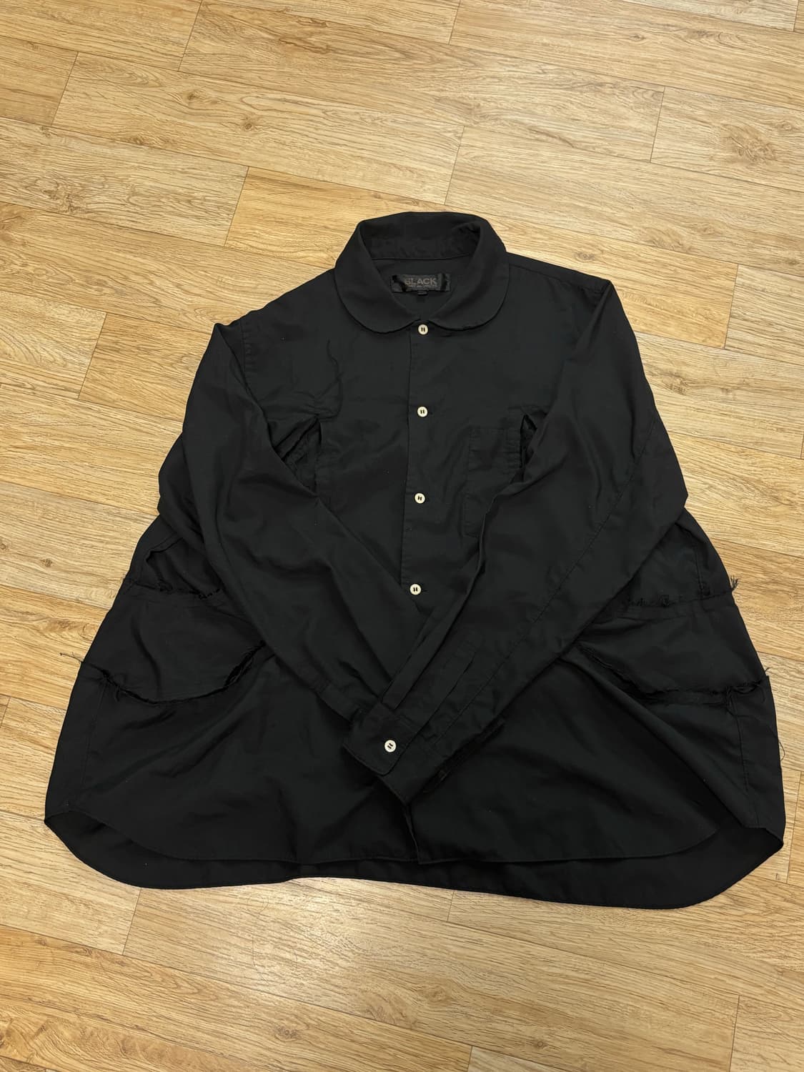 꼼데가르송블랙 패널셔츠 M 상품이미지3