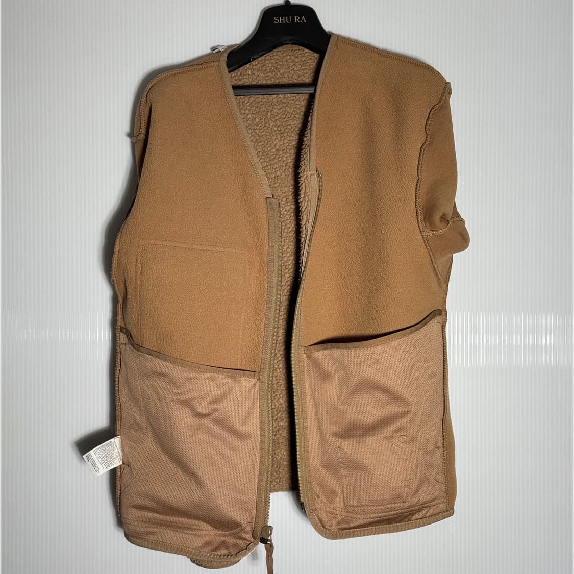 유니클로 U 르메르 후리스 양털 뽀글이 자켓 카멜 상품이미지4