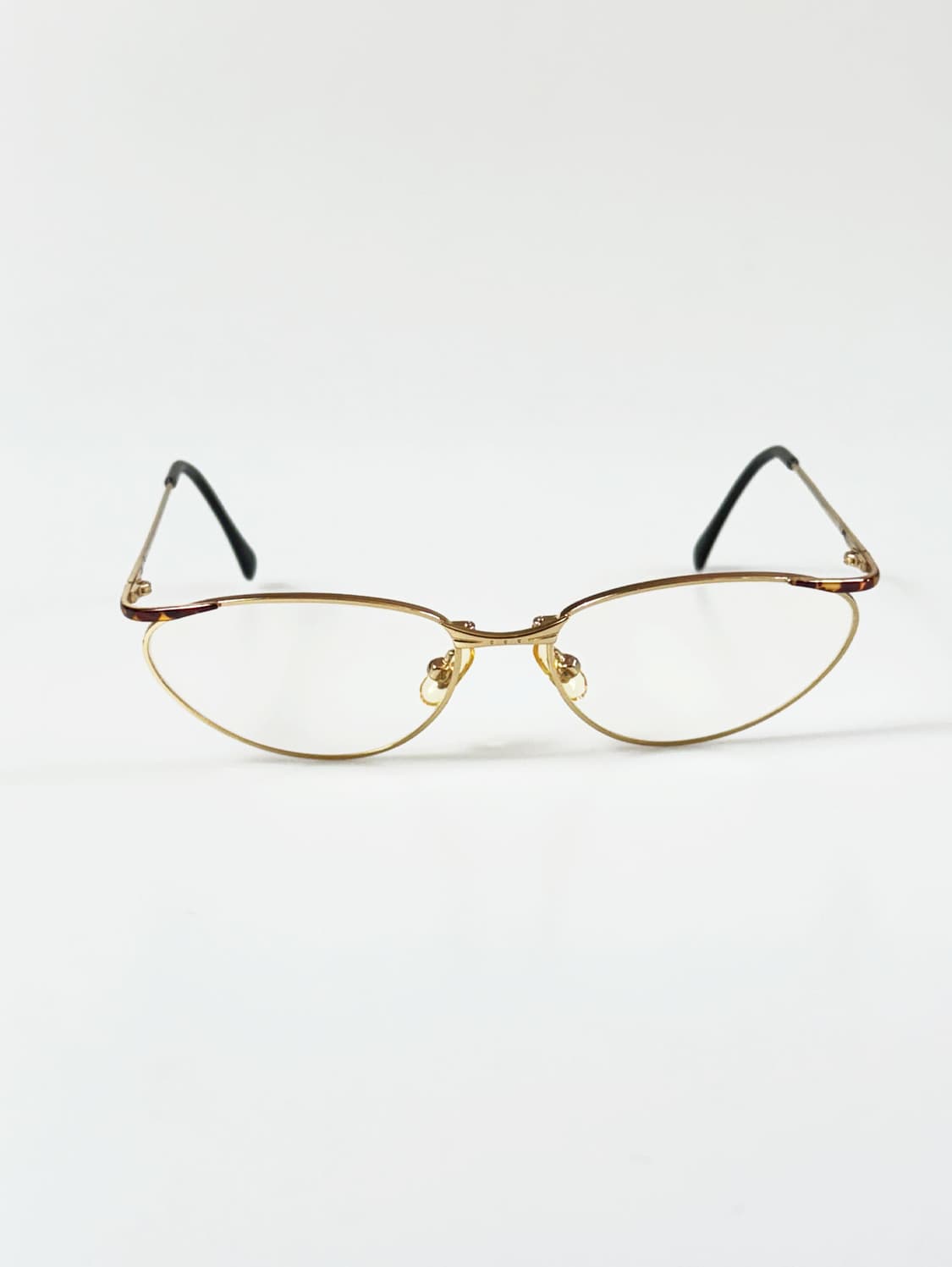 90s 유로피안 골드 레오파드 오벌 프레임 빈티지 안경 상품이미지2