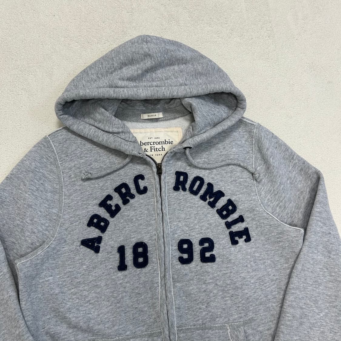 Abercrombie gray hood zip-up 상품이미지5