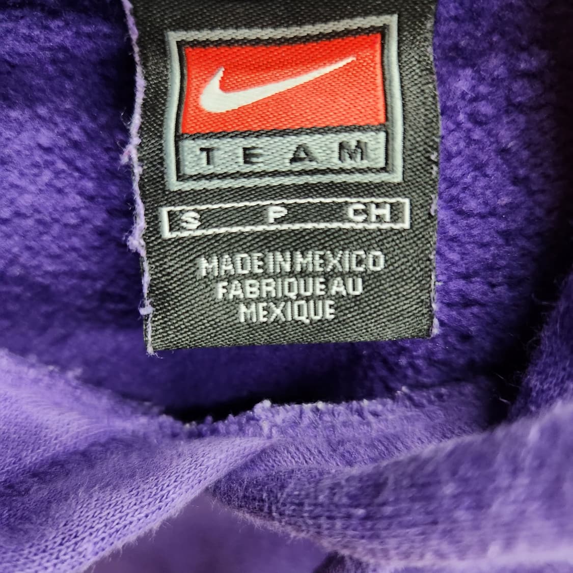 90's 나이키 센터스우시 퍼플 후드티 S(XL) 남여공용 상품이미지5