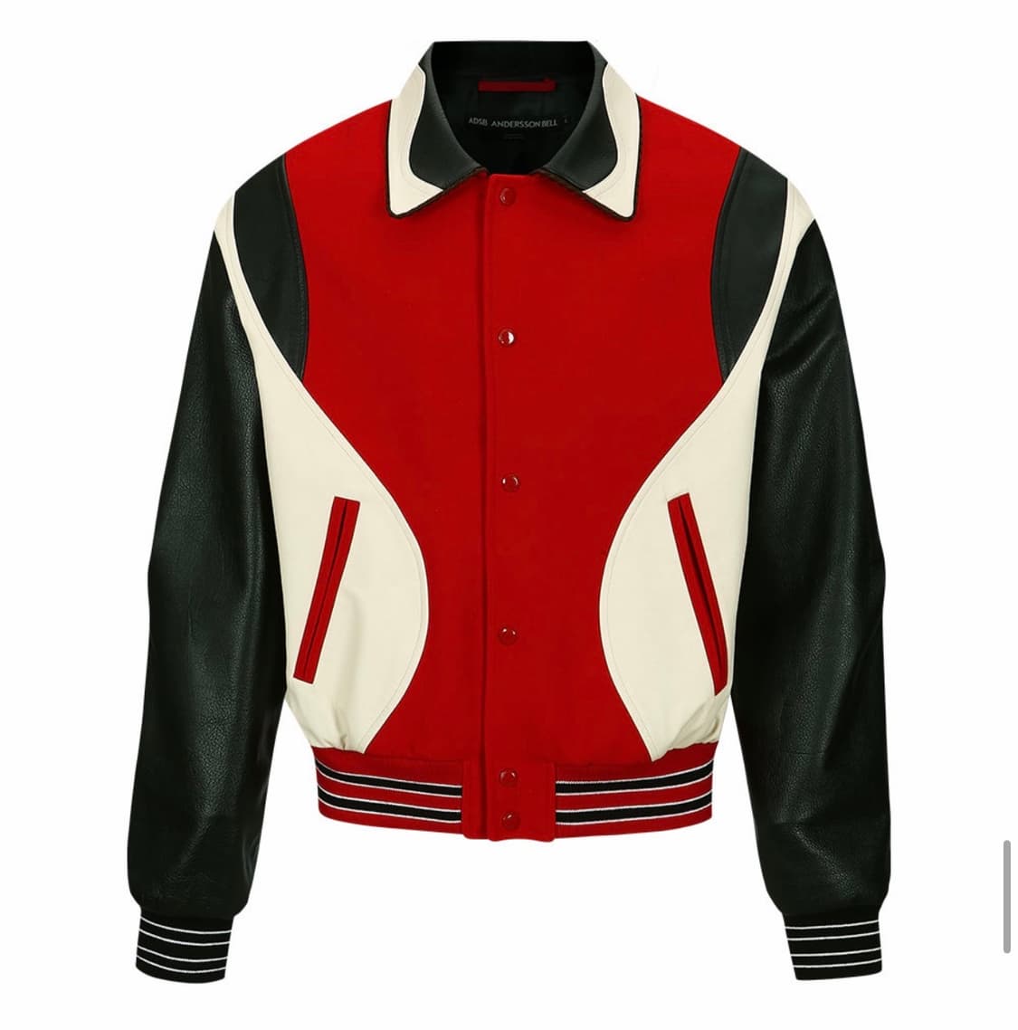 ADSB 앤더슨벨 로빈 바시티 자켓 레드 L 상품이미지3