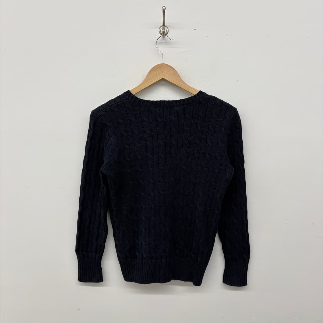 폴로 랄프로렌 네이비 꽈배기 니트 여성 S 상품이미지5