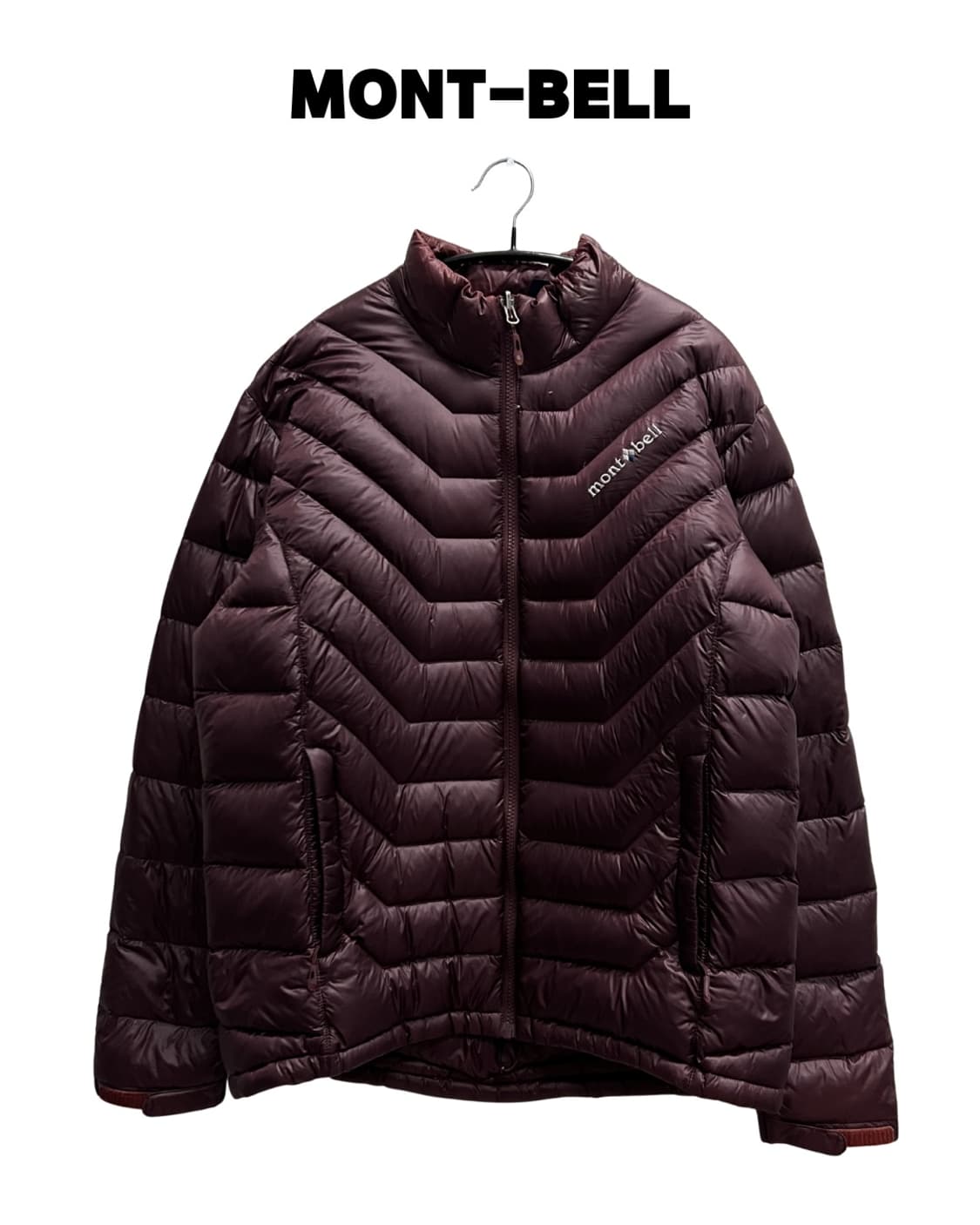 몽벨 구스다운 경량 패딩 자켓 버건디 상품이미지1