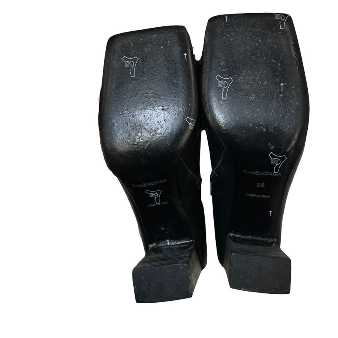 발렌시아가 BB 스퀘어 토 앵클 레더 부츠 38 상품이미지8