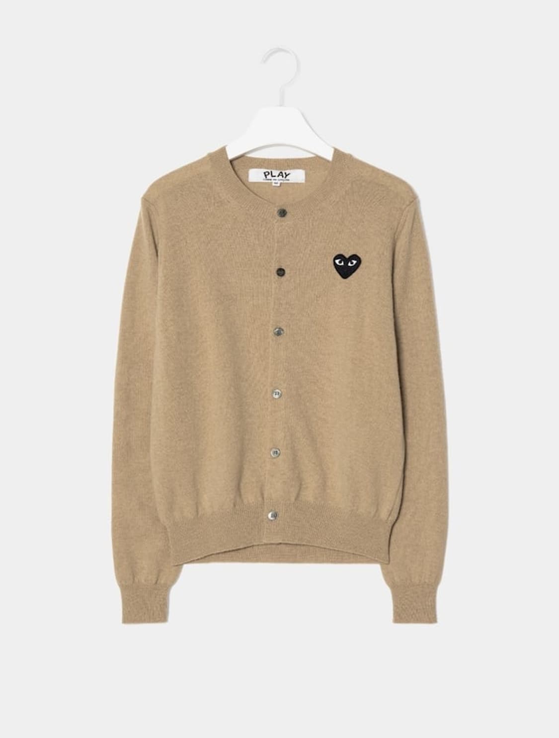 [s] 꼼데가르송 블랙 하트 와펜 가디건 베이지 상품이미지4