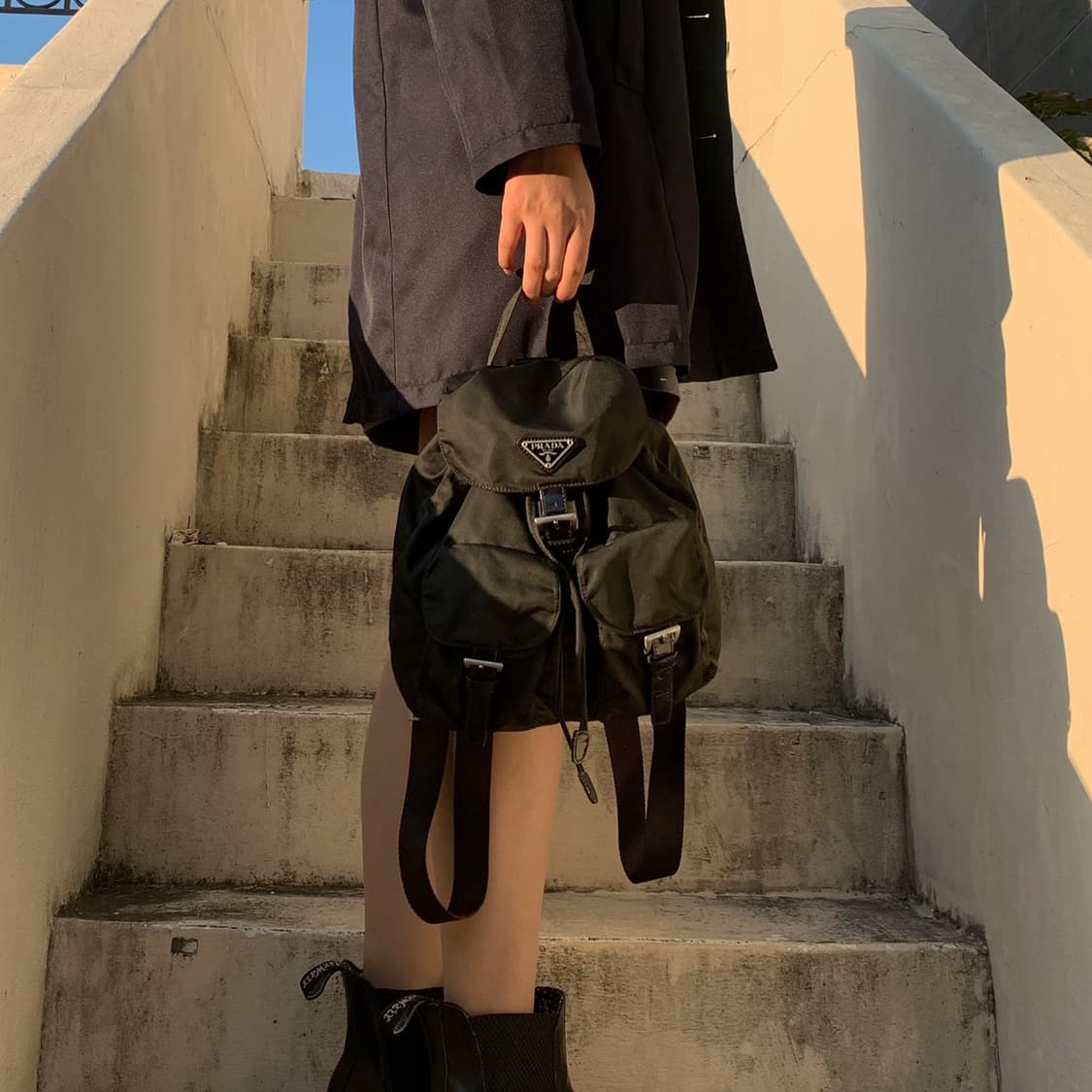 정품 프라다백팩 초코브라운 상품이미지3