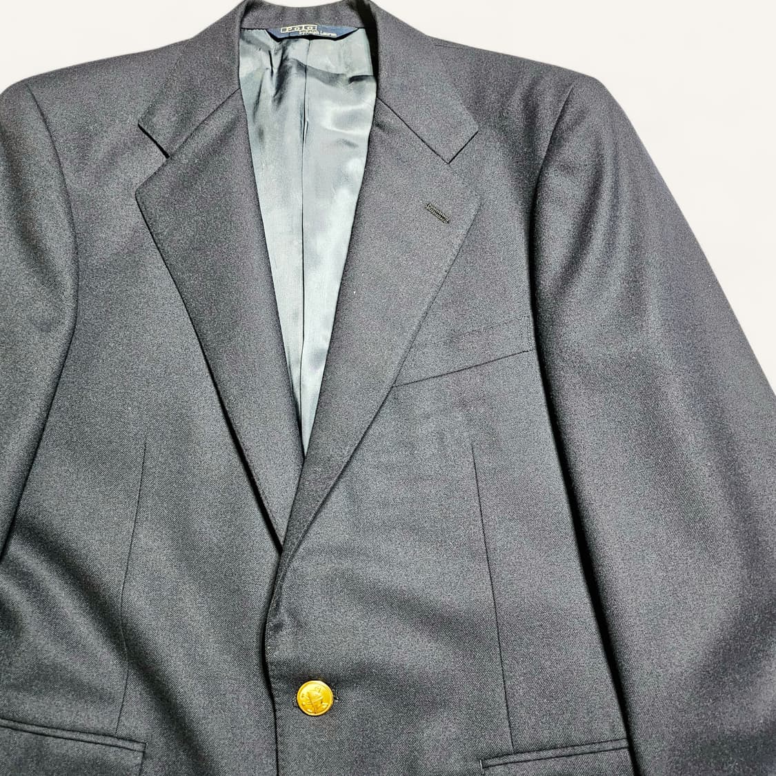 [100-105][폴로 랄프로렌]90's일본판 금장버튼 싱글 울 블레이져 상품이미지3