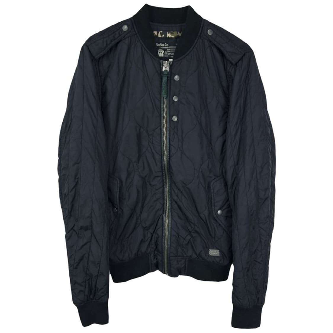 [디젤] 슬림핏 퀄팅 봄버 자켓 블랙 P01488 상품이미지2