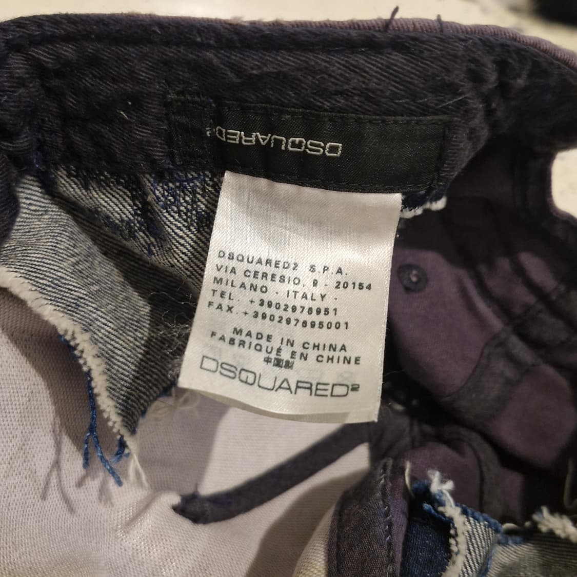 DSQUARED 디스퀘어드 빈티지 워싱 패치워크 볼캡 상품이미지4