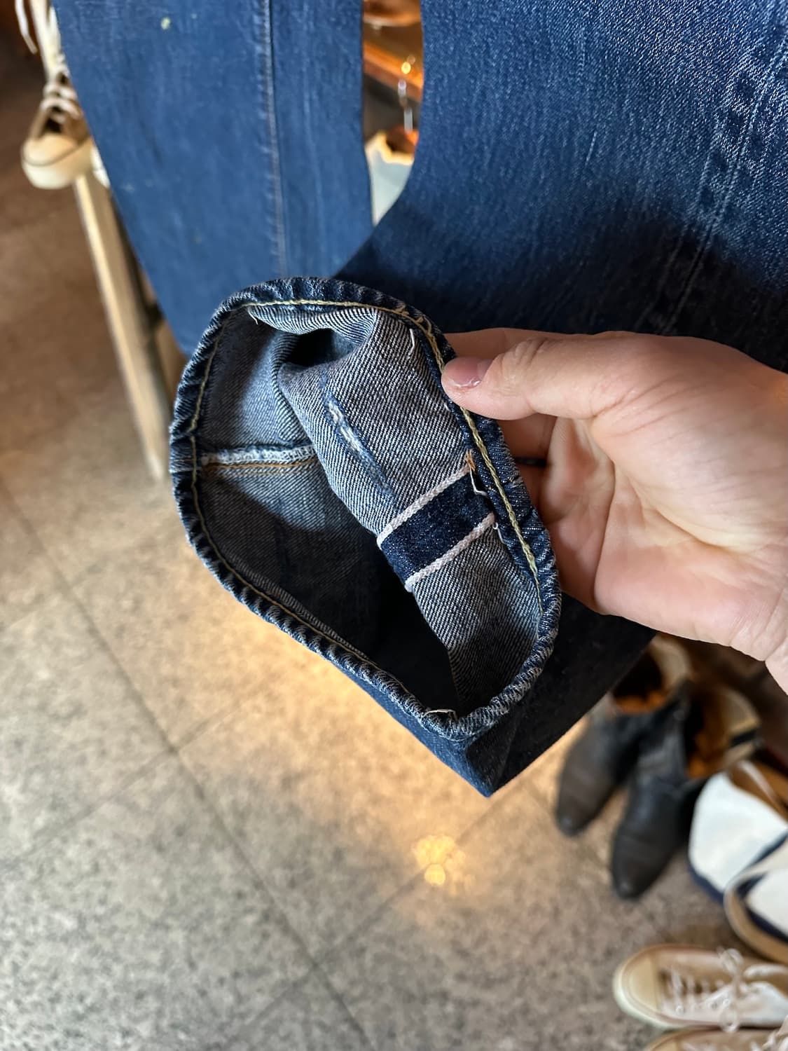 70s USA 빈티지 리바이스 501 66전기 셀비지 데님 팬츠 상품이미지4