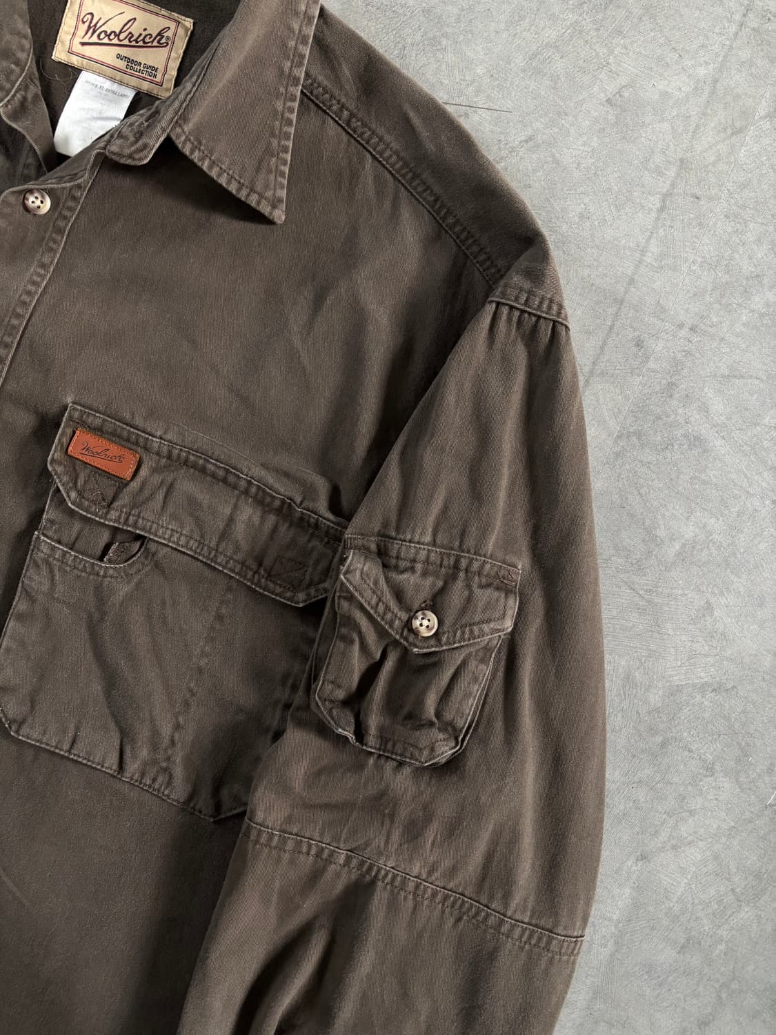 Woolrich 울리치 딥브라운 트윌 코튼 헌팅 셔츠 상품이미지4