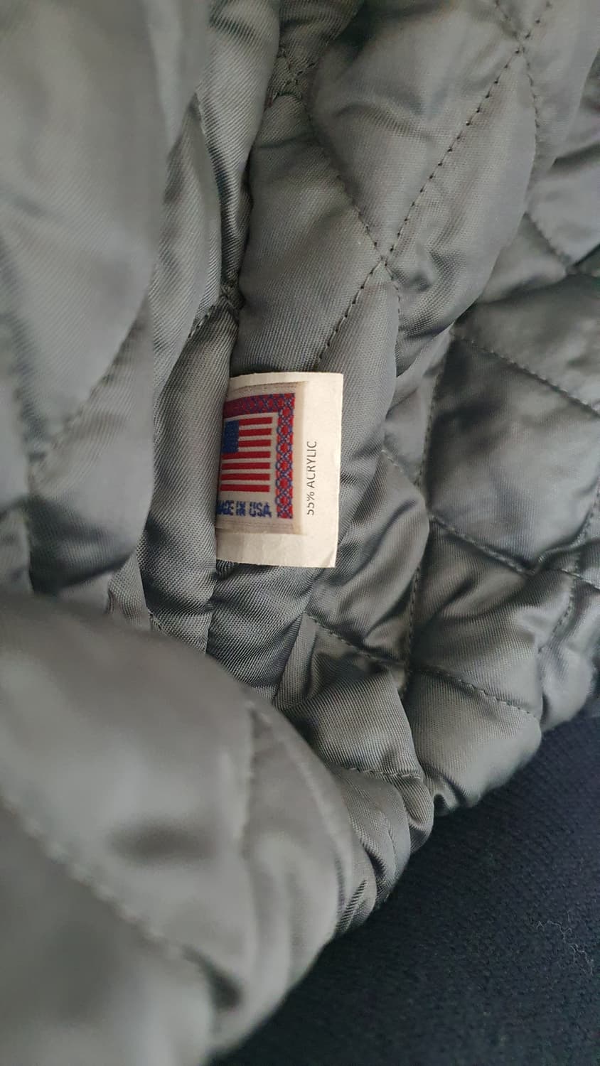 골든베어 가죽 배색 바시티자켓 m 상품이미지4