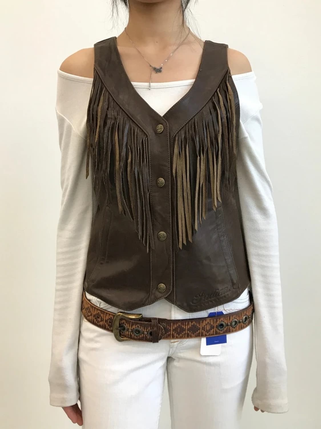 Indian Motorcycle Leather Fringe Vest 상품이미지2