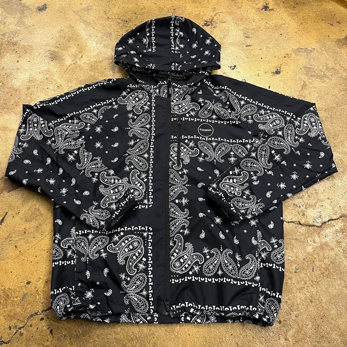 [정품/XL] 커버낫 페이즐리 후드 바람막이 블랙 b8 상품이미지2