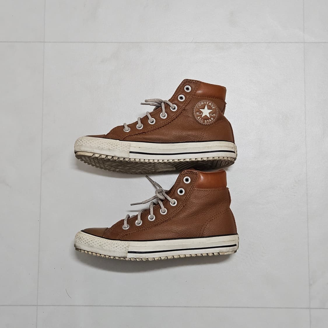 컨버스 브라운 레더 워커 부츠 240 상품이미지3