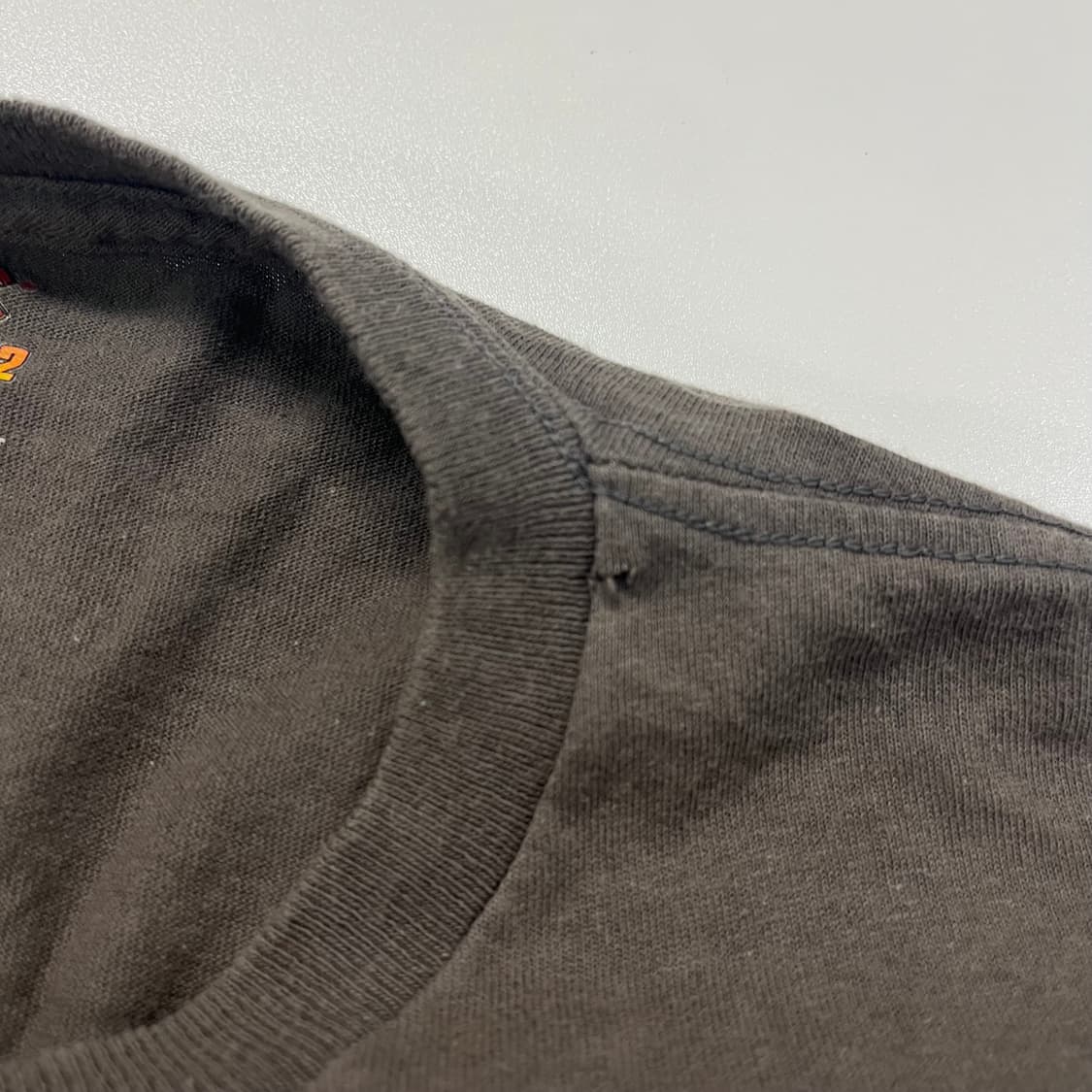 [L] AC/DC 아이언맨2 협업 빈티지 그래픽 반팔 티셔츠 브라운 상품이미지6