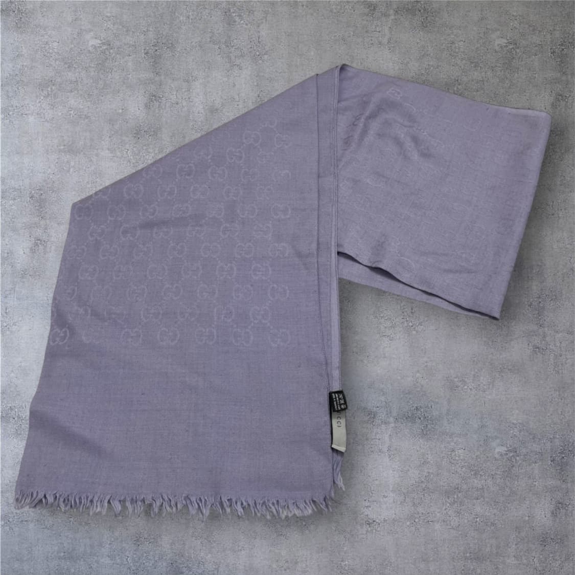 구찌 Gucci 라벤더 GG 자카드 울 실크 숄 스카프 상품이미지8