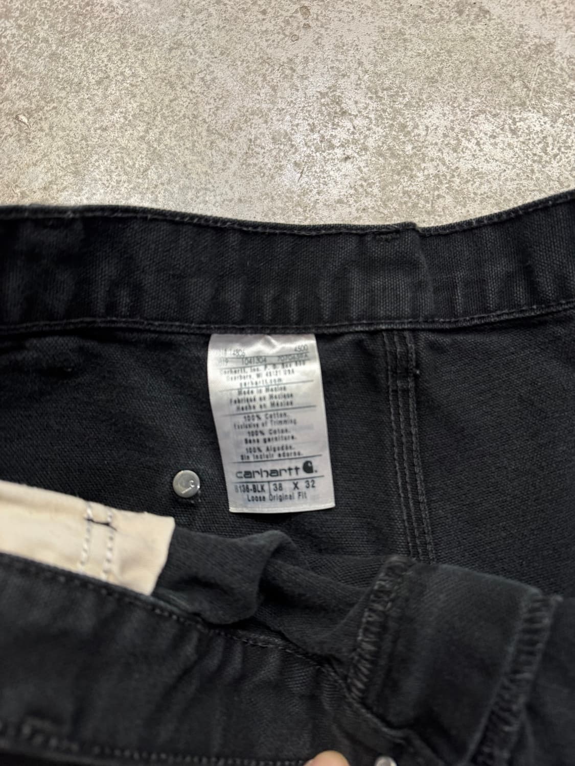 칼하트 B136 BLK 더블니 워크팬츠 상품이미지6