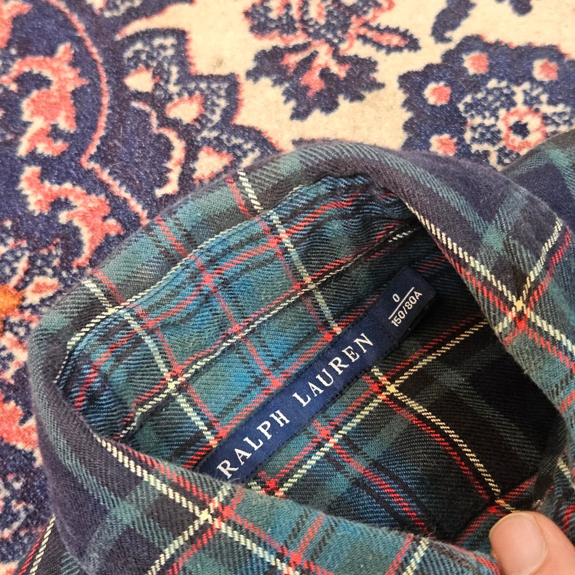 랄프로렌 타탄체크 스웨이드 팔패치 체크 셔츠  상품이미지6