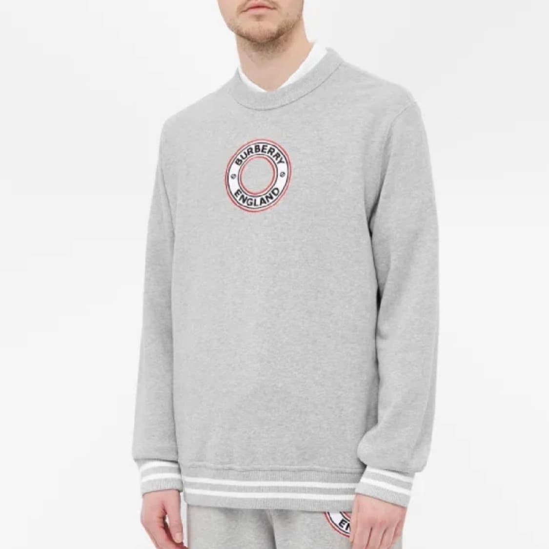 [S급/M] 버버리 그래픽 로고 맨투맨 트레이닝 팬츠 셋업 그레이 상품이미지8