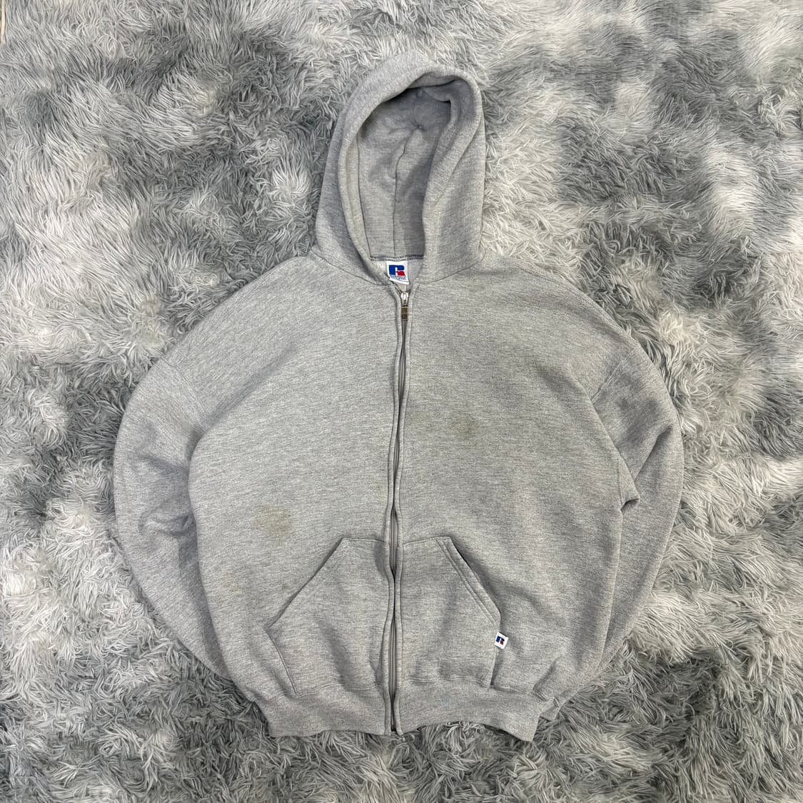 90s Russell Zip Hoodie Gray 상품이미지2