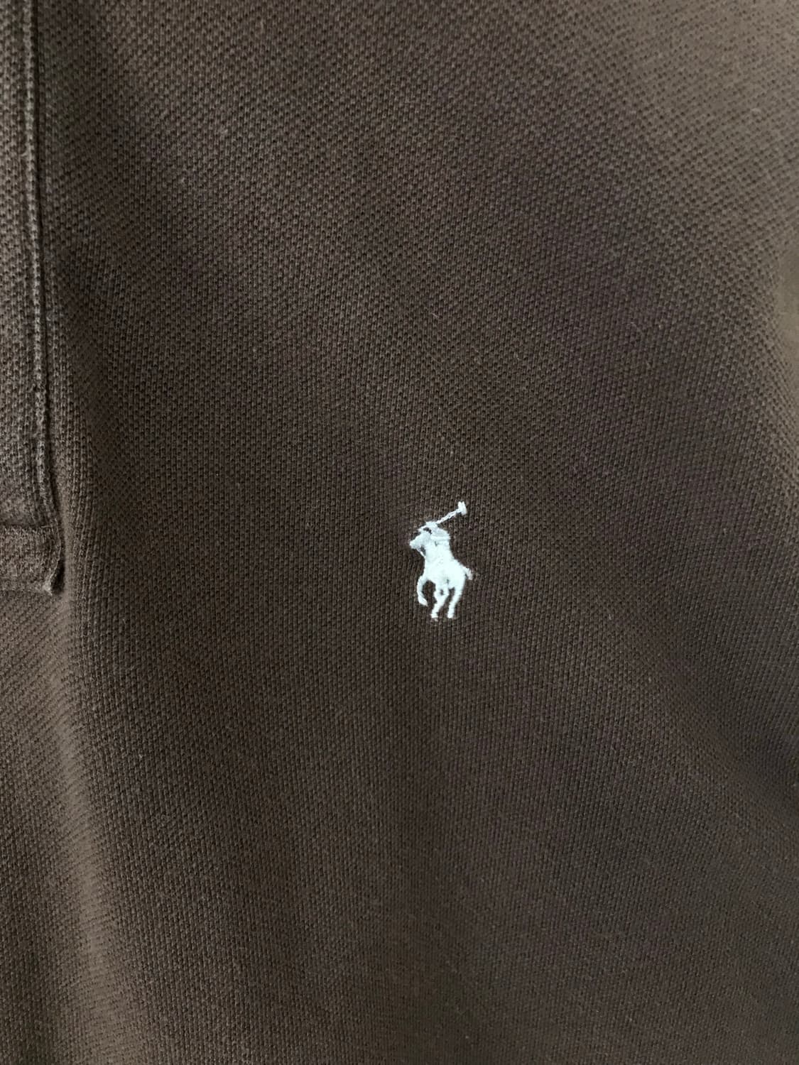 폴로 랄프로렌 자수로고 카키 피케 반팔 카라 티셔츠 상품이미지3