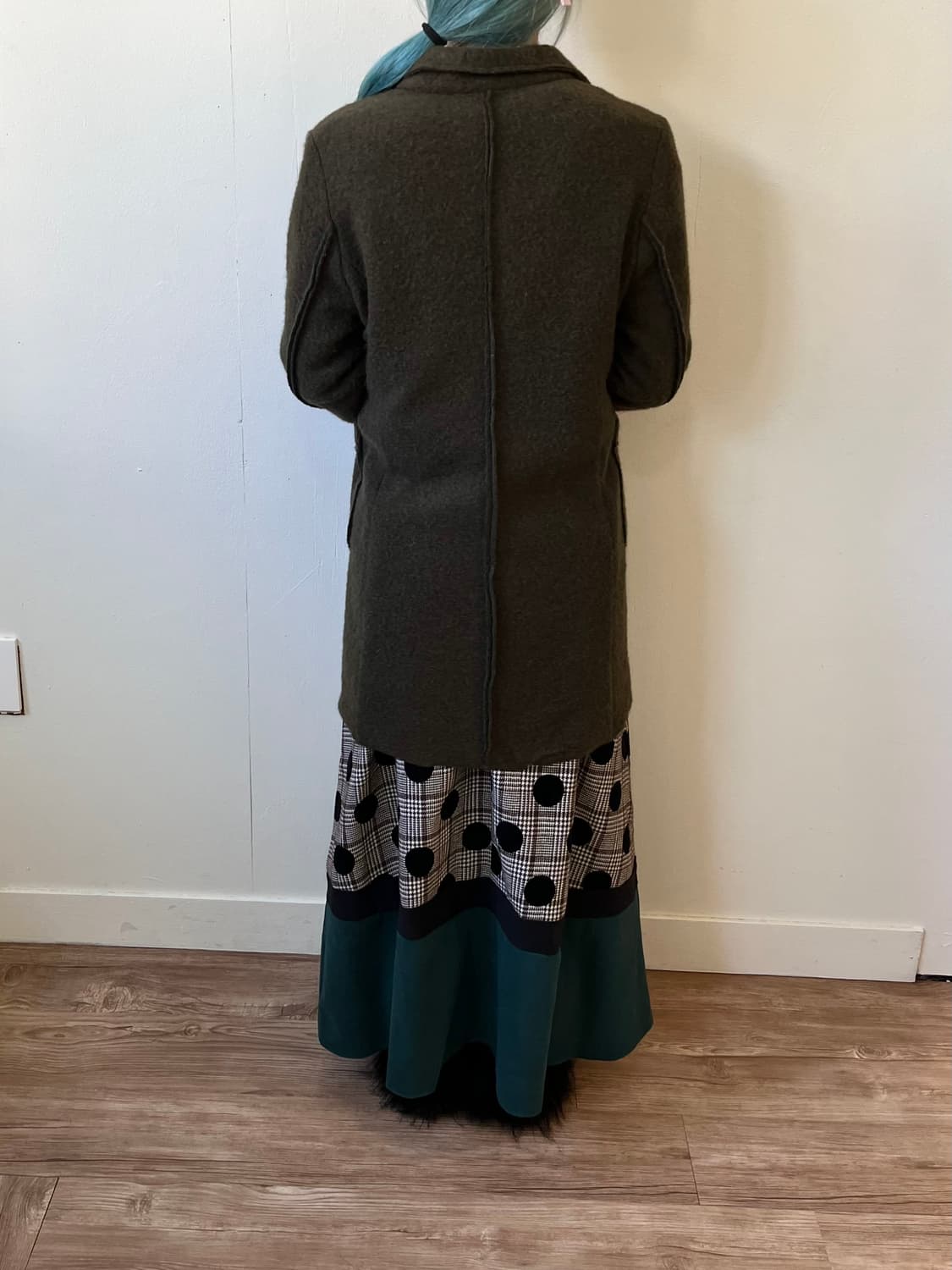 ELEONORA 올리브 카키 울 코트 상품이미지8