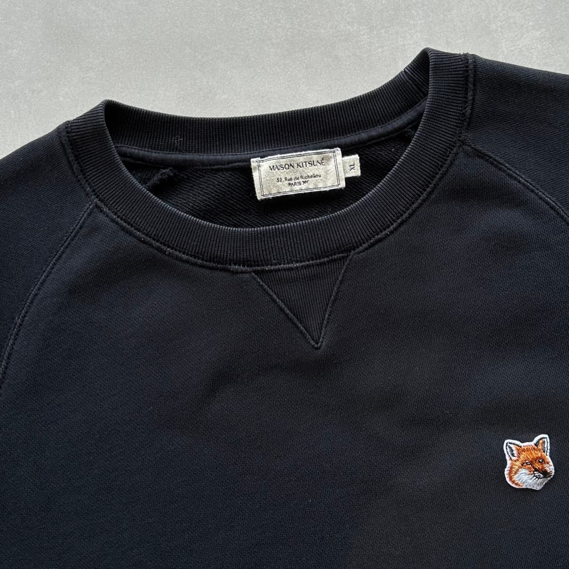 [XL]메종키츠네 폭스헤드 블랙 맨투맨 상품이미지6