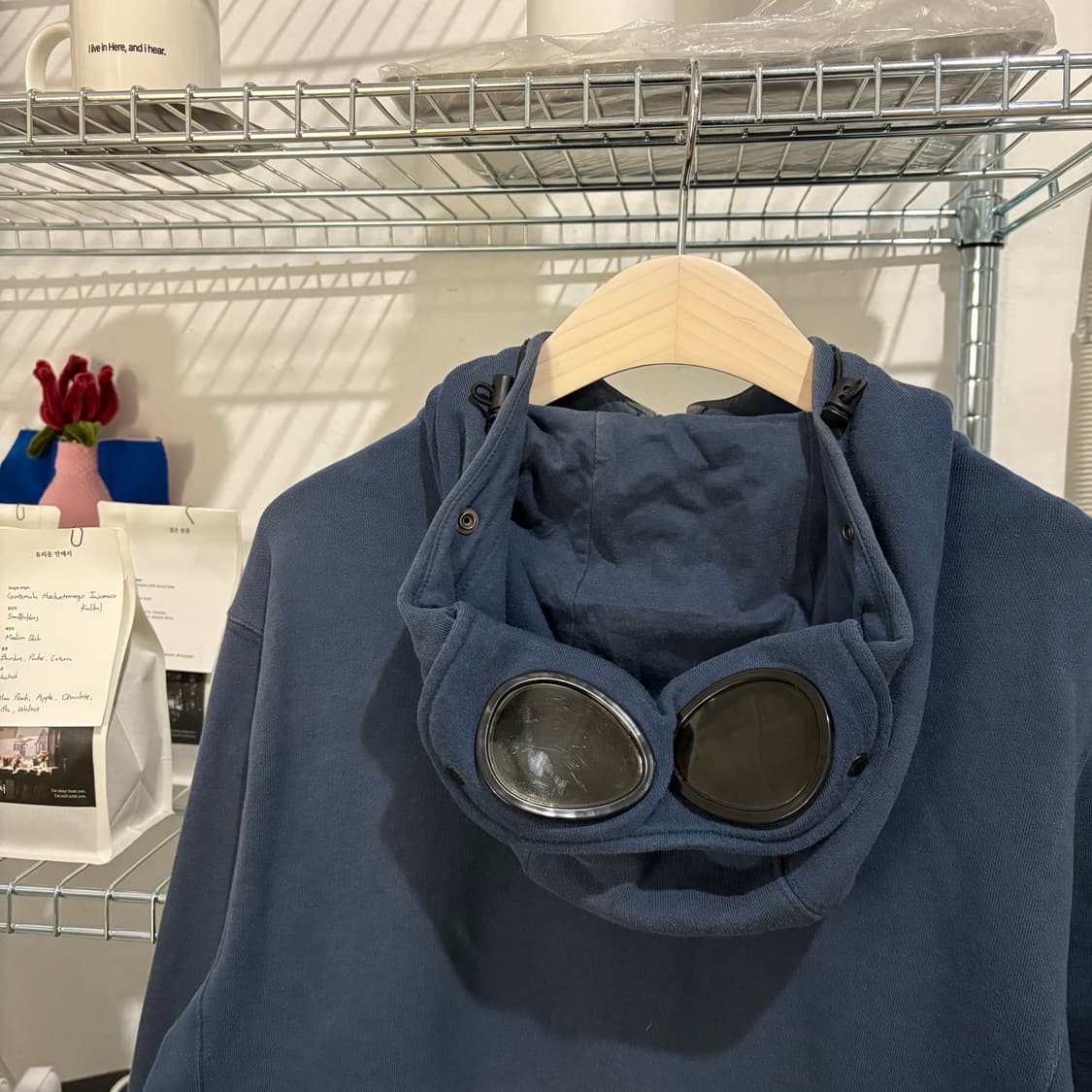 씨피컴퍼니 우븐 포켓 고글 집업 후디 상품이미지5