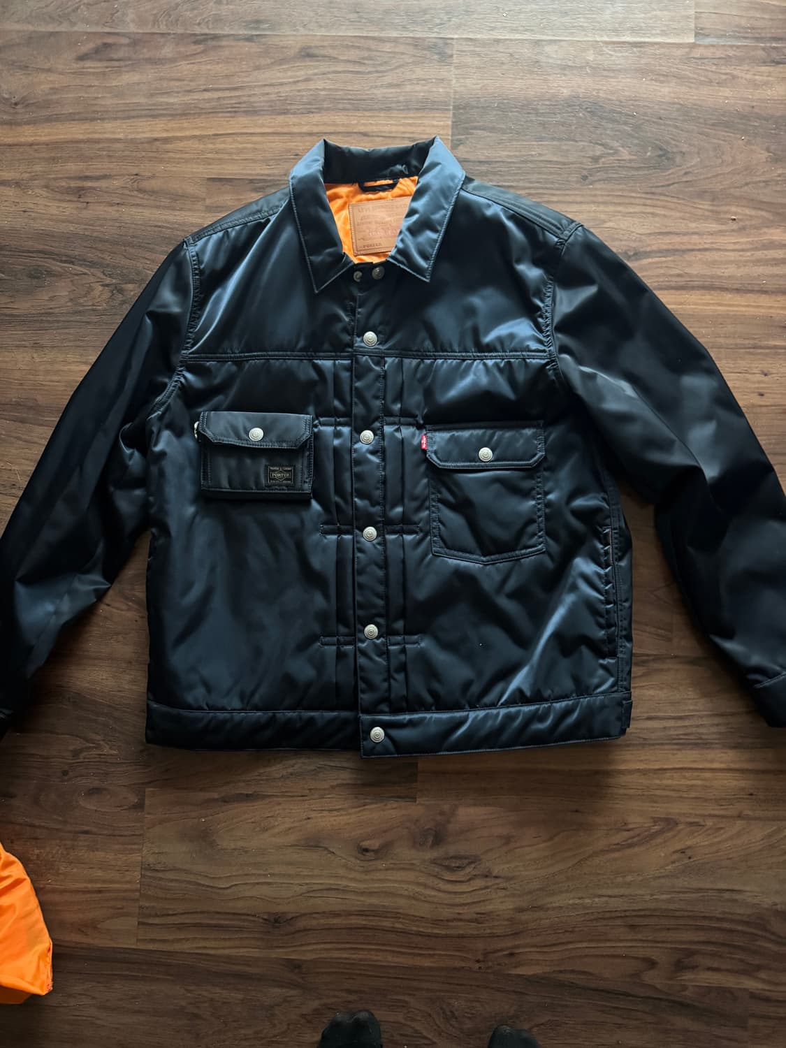 요시다 포터 X 리바이스 트러커 자켓 L 아이언 블루 상품이미지1