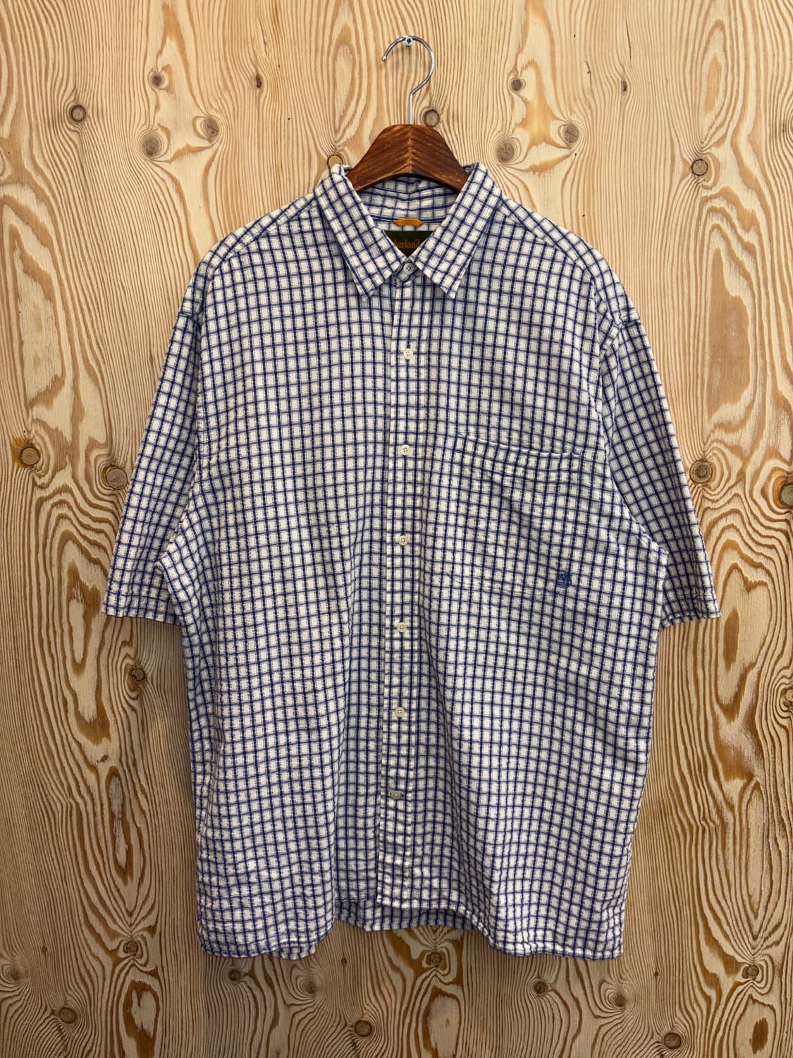 팀버랜드 체크 반팔 셔츠 상품이미지1