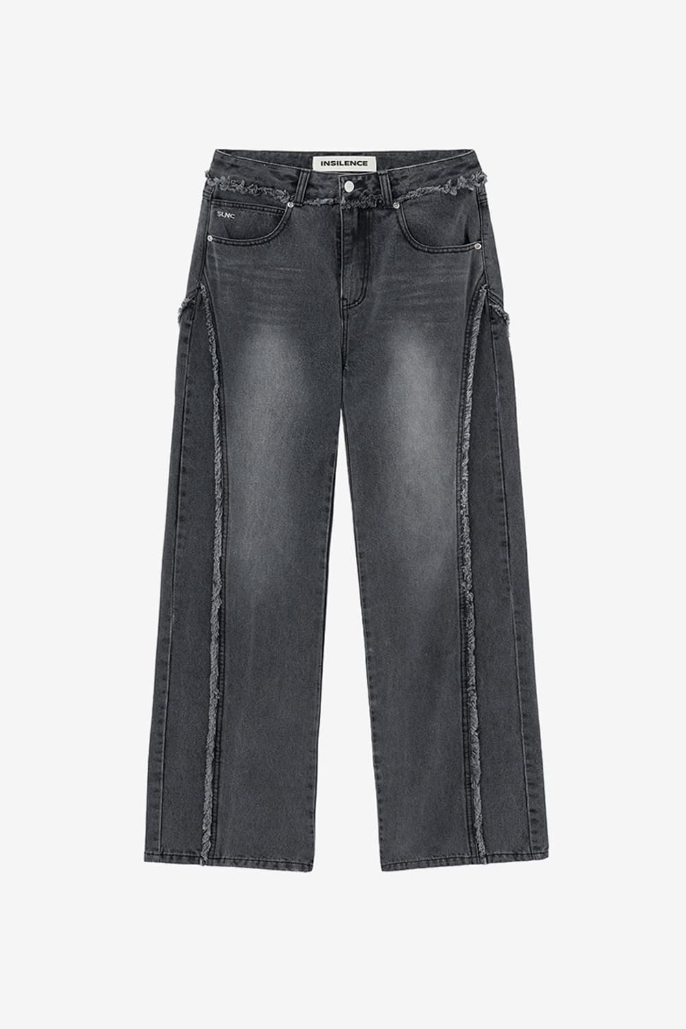 인사일런스 테슬 와이드 데님 블랙 상품이미지1