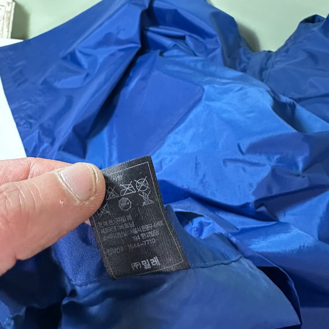 OS 밀레 MILLET 딥블루 오버핏 캠핑 등산 판초우의 우비 상품이미지10